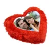 heart design fur cushion