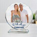 3D Round Crystal photo frame with stand