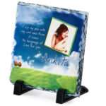 Personalized Rock Tile Photo with stand.