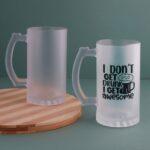 Personalised Frosted Beer Mug