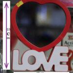 Magic mirror heart shape photo frame