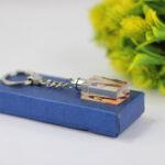 3D crystal glass keychain.