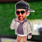 Personalized Cool Dude caricature