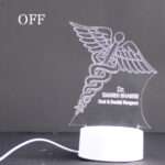 Personalize Doctor's Name & Logo acrylic laser -cut LED Lamp