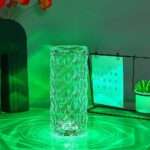 Rechargeable Rose Crystal Table Night Light )